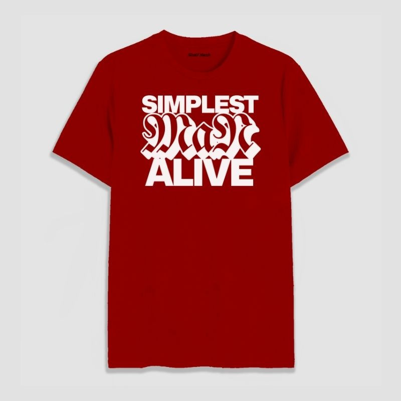 Simplest Man Alive Round Neck T-Shirt